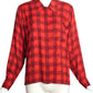 1980s Silk Plaid Blouse, Size-6