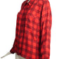 1980s Silk Plaid Blouse, Size-6