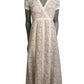1970s White Cotton Lace Maxi Dress, Size-6
