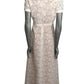 1970s White Cotton Lace Maxi Dress, Size-6
