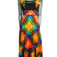 1970s Check Maxi Dress, Size 4