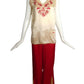 1920s Silk Embroidered Lounging Ensemble, Size-4