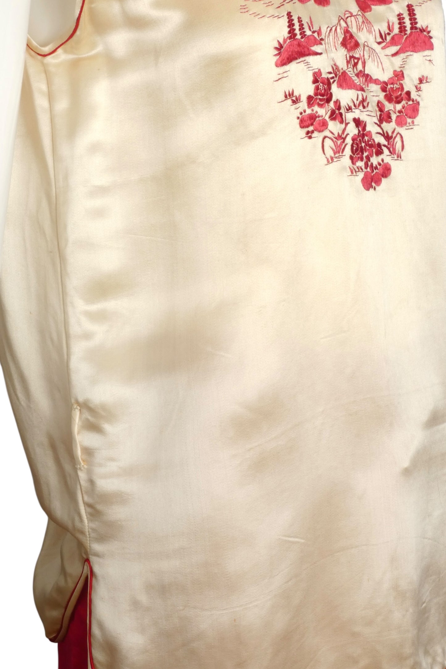 1920s Silk Embroidered Lounging Ensemble, Size-4