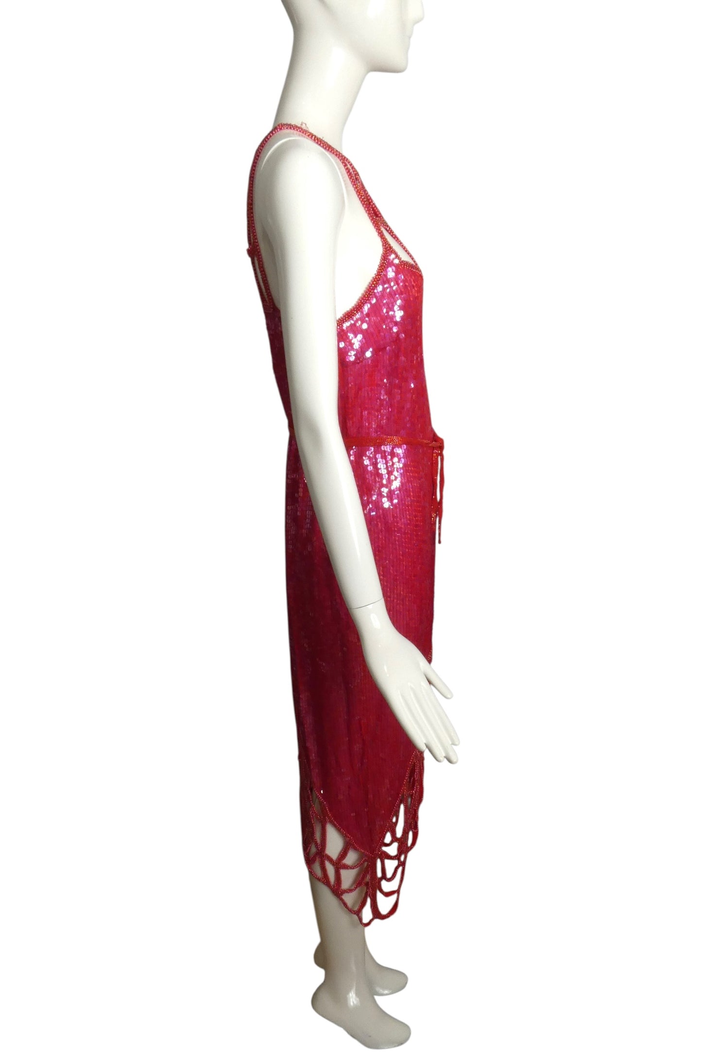 1980s NWT Sequin & Beaded Dress, Size 8