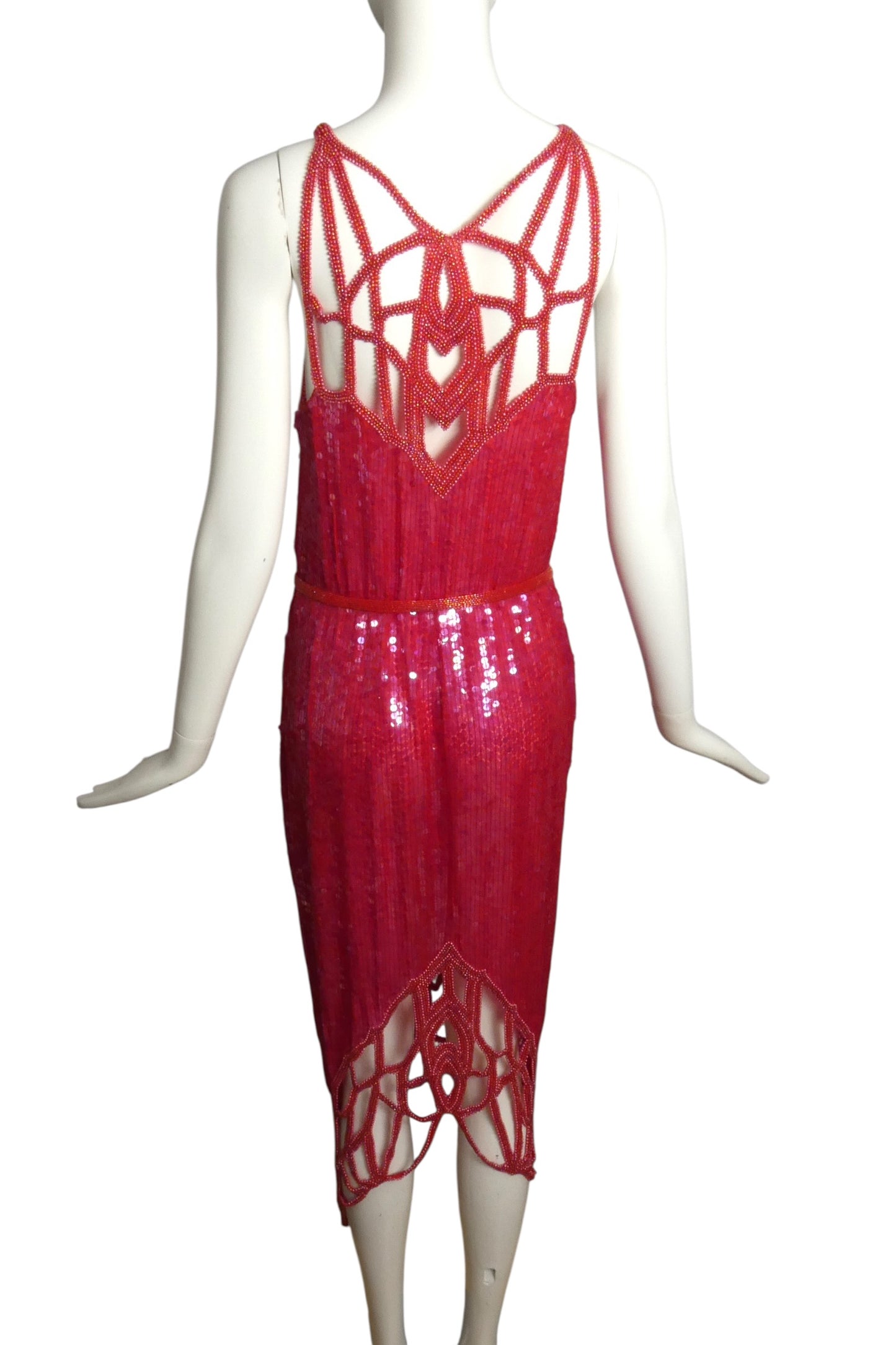 1980s NWT Sequin & Beaded Dress, Size 8