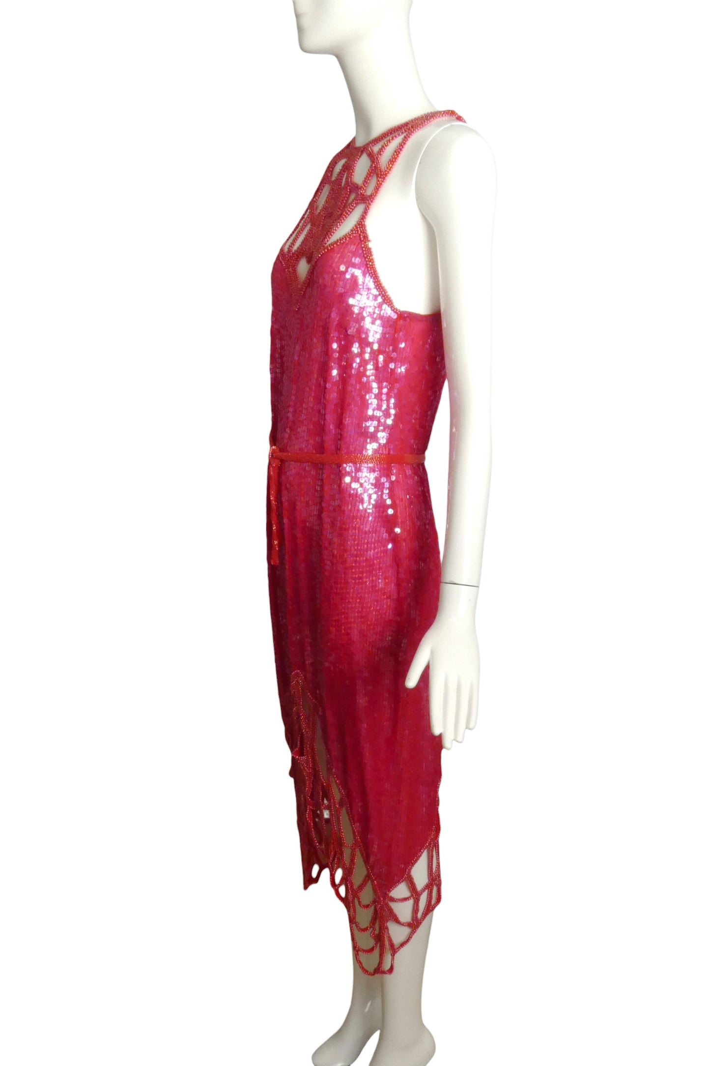 1980s NWT Sequin & Beaded Dress, Size 8