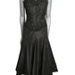 1980s Beaded Taffeta Dress, Size 8