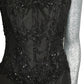 1980s Beaded Taffeta Dress, Size 8