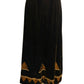 1974 Velvet Sequin & Ribbon Maxi Skirt, Size-4