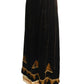1974 Velvet Sequin & Ribbon Maxi Skirt, Size-4