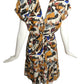 1980s Printed Silk Dress, Size 8