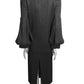 PIERRE CARDIN -  1993 Haute Couture Black Wool Sparkle Suit, Size-4