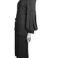 PIERRE CARDIN -  1993 Haute Couture Black Wool Sparkle Suit, Size-4