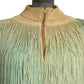PIERRE CARDIN HAUTE COUTURE - 1973 Green Ombre Fringe Knit Ensemble, Size-4
