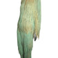 PIERRE CARDIN HAUTE COUTURE - 1973 Green Ombre Fringe Knit Ensemble, Size-4