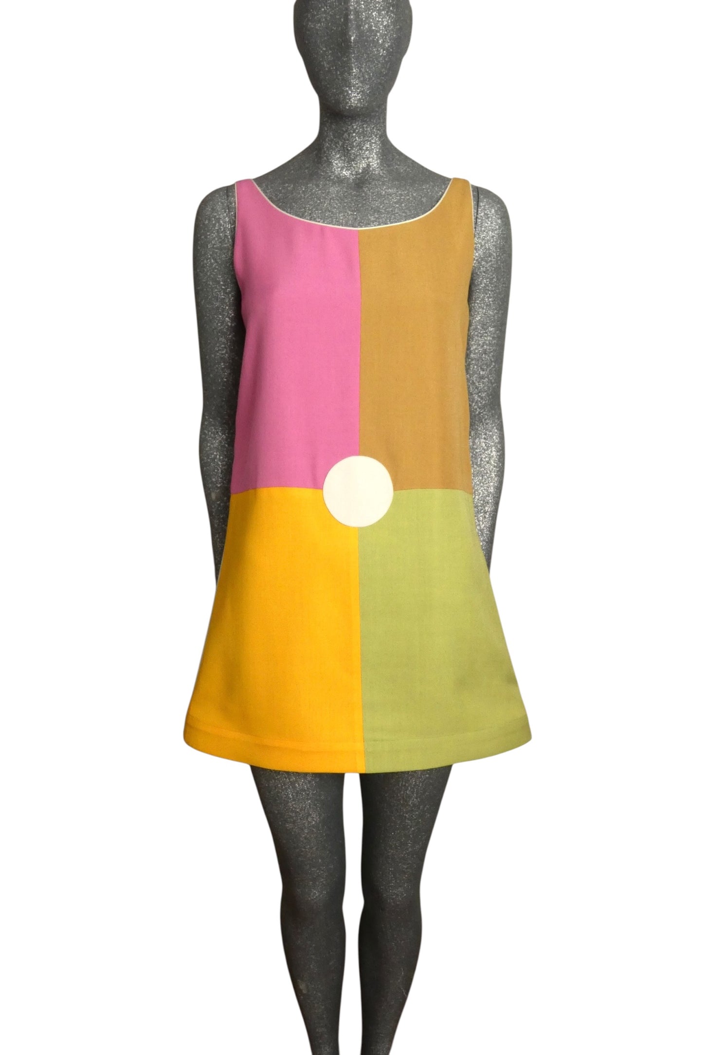 PIERRE CARDIN -  2009 Color Block Shift Dress, Size-4