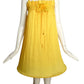 2009 Yellow Plisse Pleated Hoop Dress, Size 4