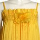 2009 Yellow Plisse Pleated Hoop Dress, Size 4