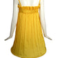 2009 Yellow Plisse Pleated Hoop Dress, Size 4