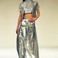 PIERRE CARDIN -  1999 Pleated Lamé Evening Skirt, Size-6