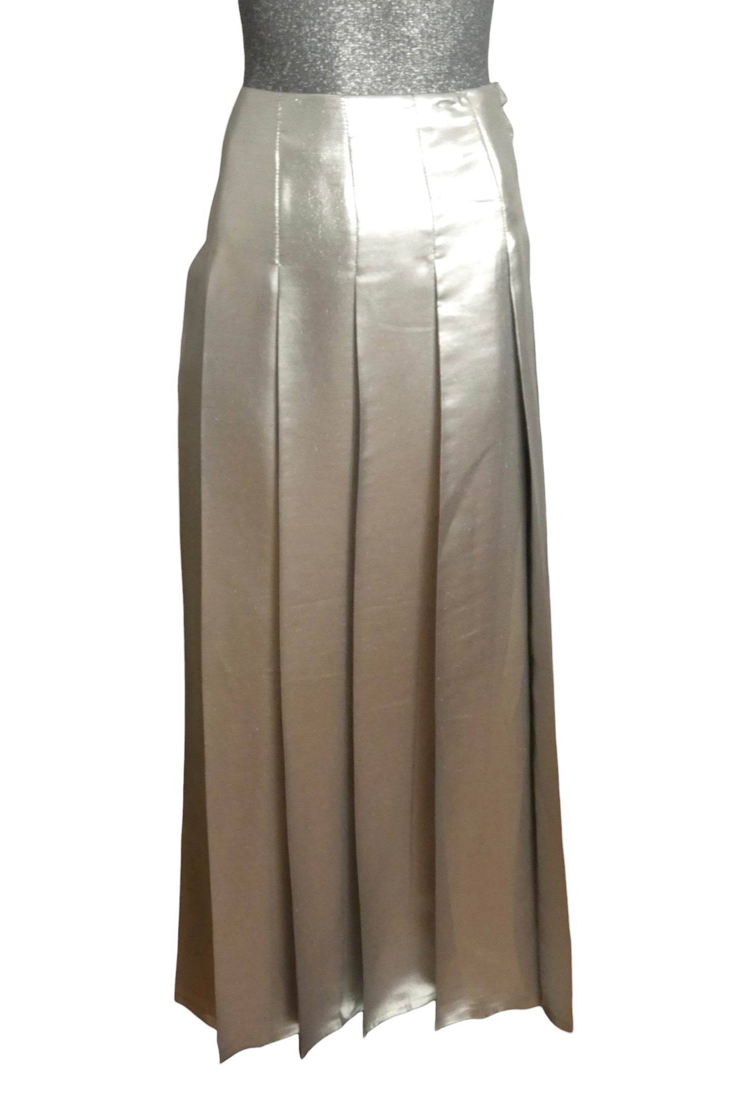 PIERRE CARDIN -  1999 Pleated Lamé Evening Skirt, Size-6