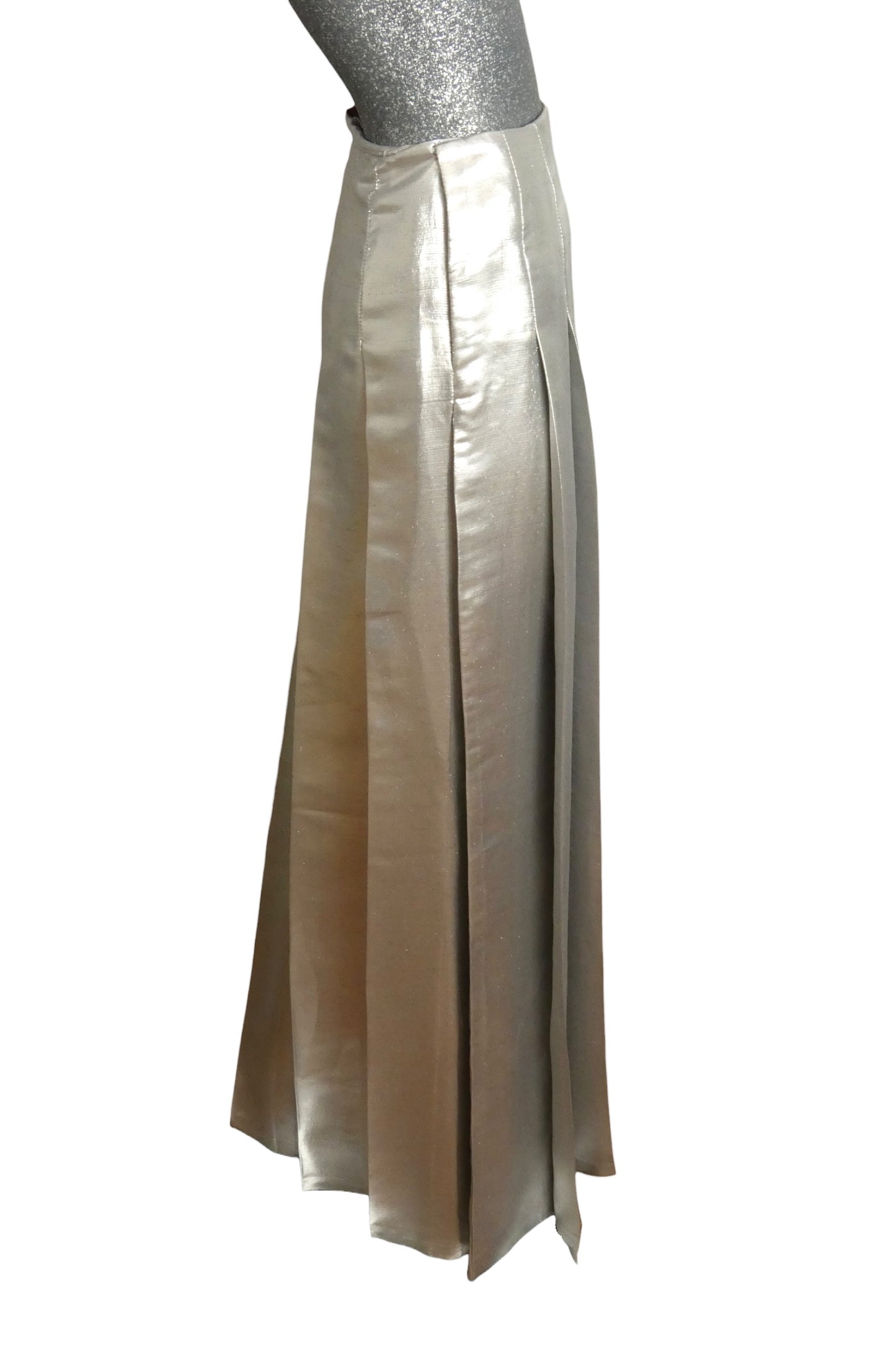 PIERRE CARDIN -  1999 Pleated Lamé Evening Skirt, Size-6