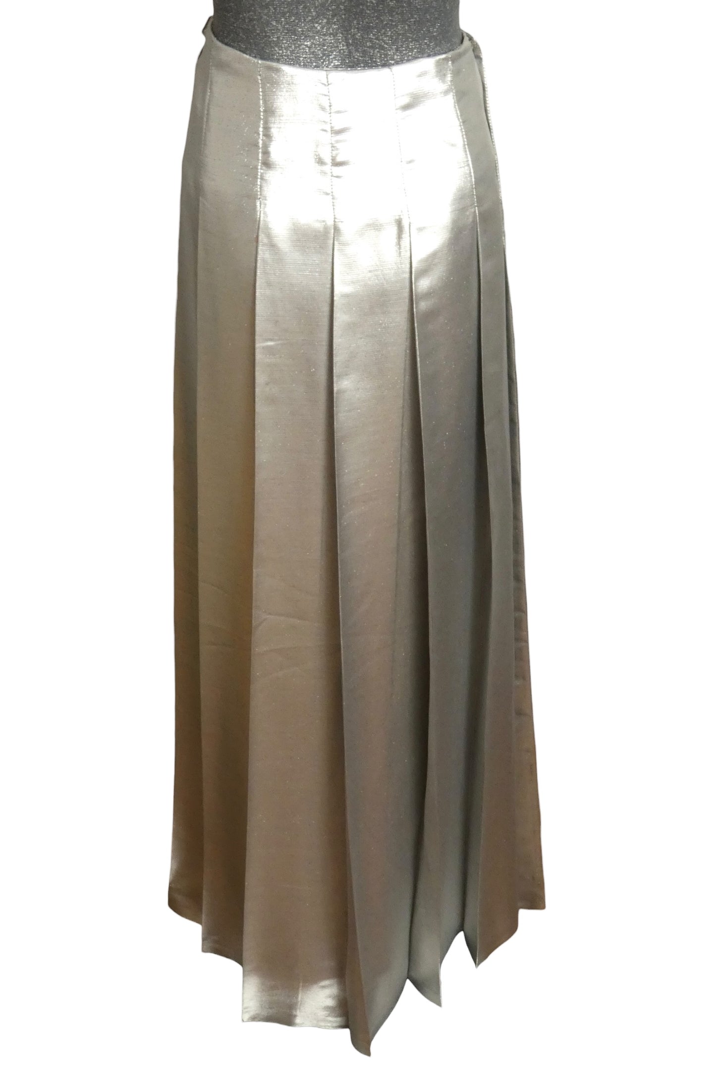 PIERRE CARDIN -  1999 Pleated Lamé Evening Skirt, Size-6