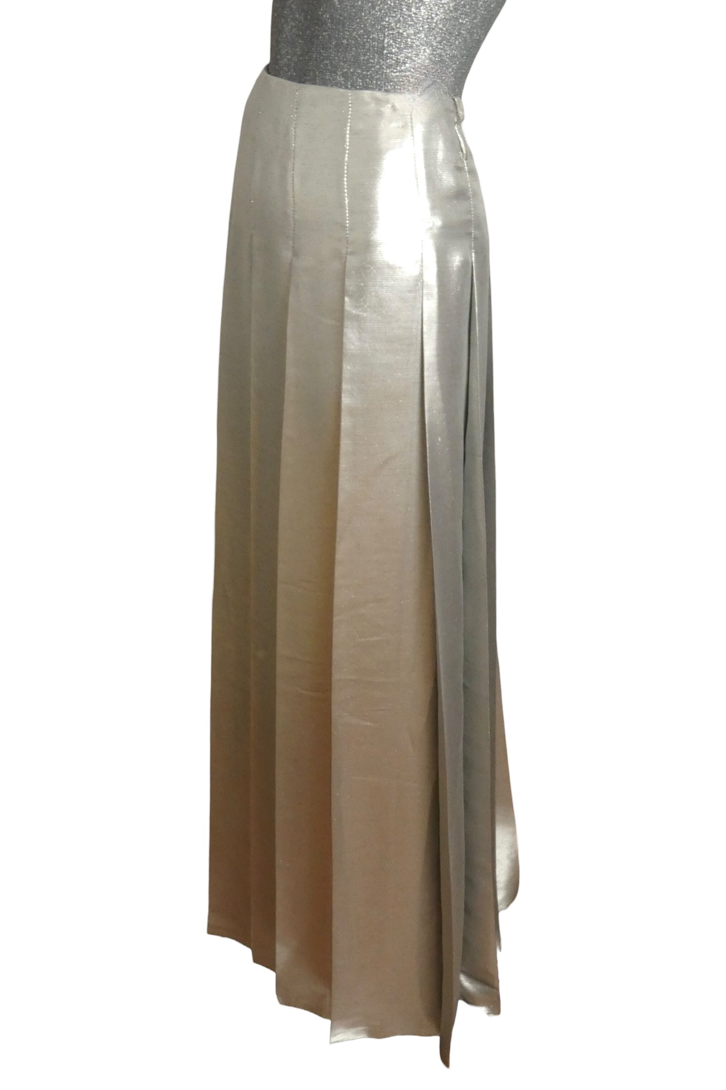 PIERRE CARDIN -  1999 Pleated Lamé Evening Skirt, Size-6
