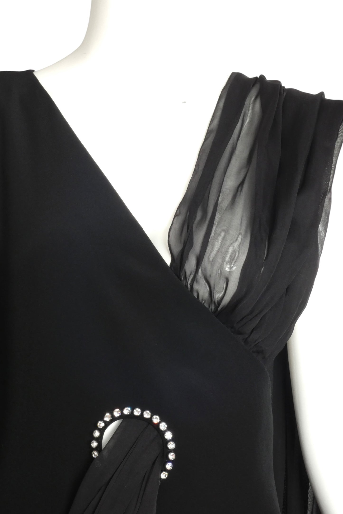 2007 Crepe & Chiffon Evening Gown, Size-4