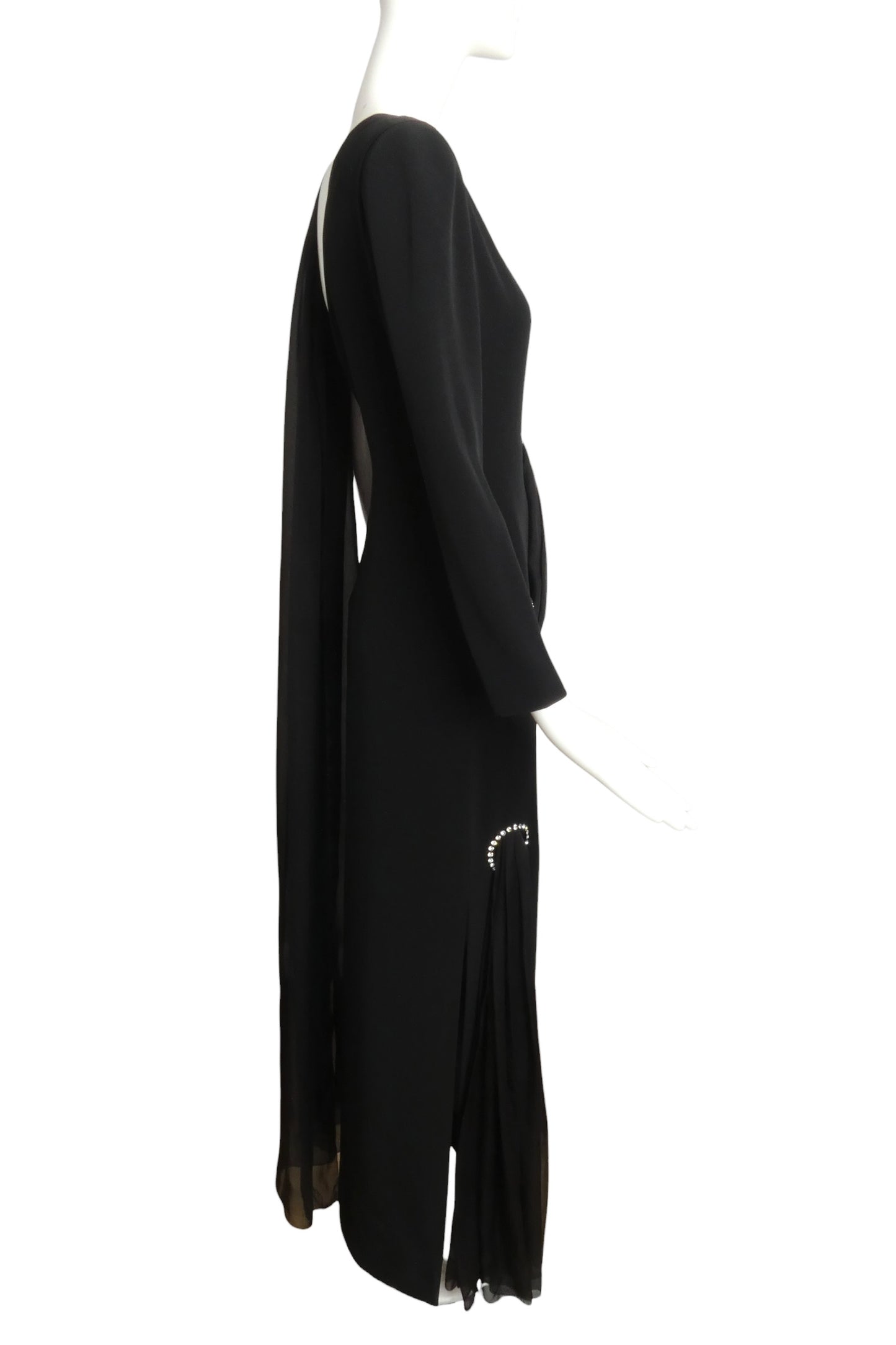 2007 Crepe & Chiffon Evening Gown, Size-4