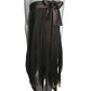 PIERRE CARDIN - 2007 Black Chiffon Strapless Dress, Size-4