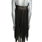 PIERRE CARDIN - 2007 Black Chiffon Strapless Dress, Size-4