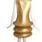 2009 Gold Metallic Knit Hoop Dress, Size-6