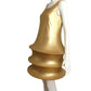 2009 Gold Metallic Knit Hoop Dress, Size-6