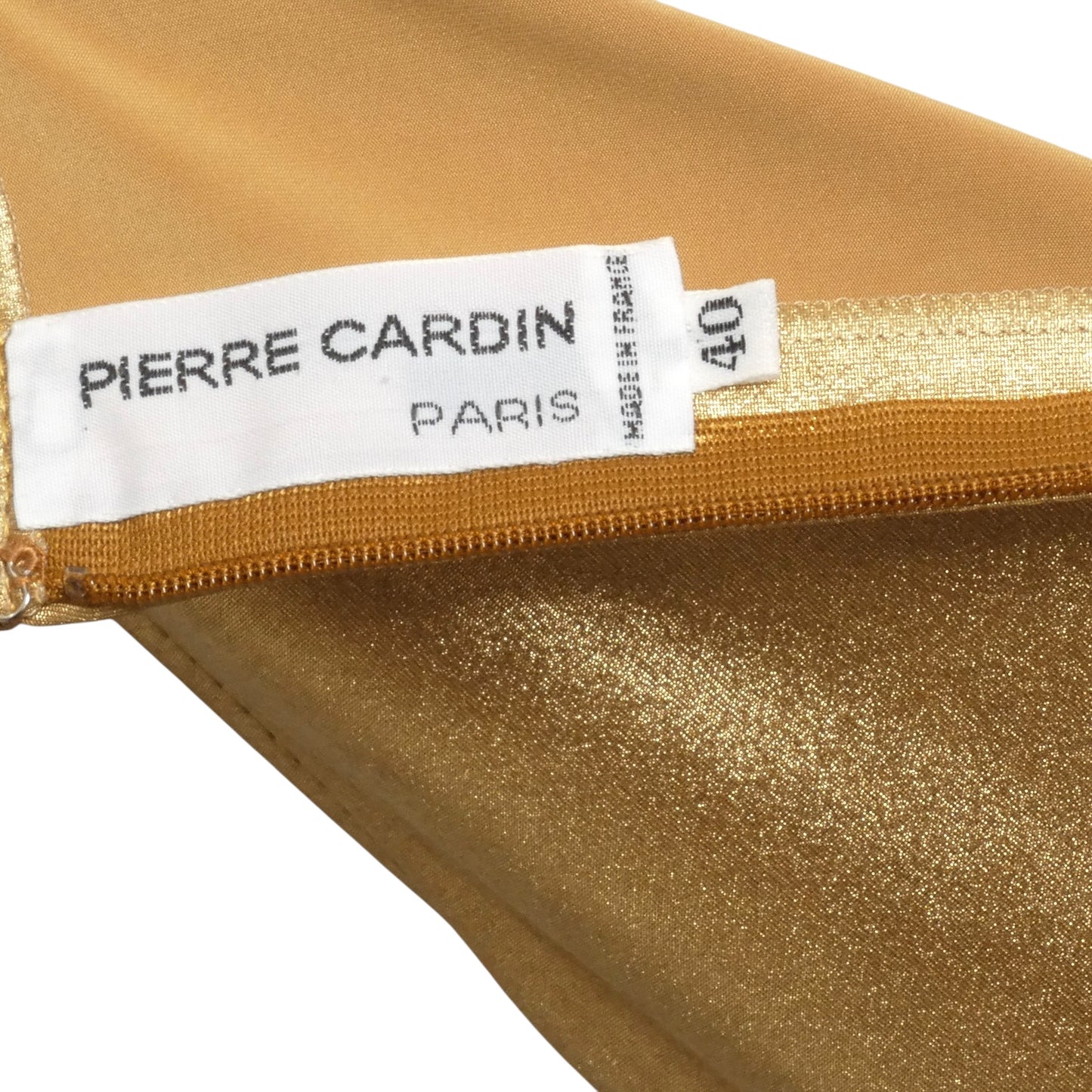 2009 Gold Metallic Knit Hoop Dress, Size-6