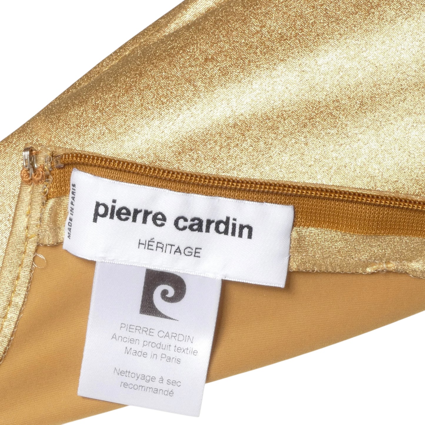 2009 Gold Metallic Knit Hoop Dress, Size-6