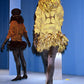 PIERRE CARDIN -  1991 Sweater Knit & Feather Dress, Size-8