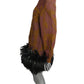 PIERRE CARDIN -  1991 Sweater Knit & Feather Dress, Size-8
