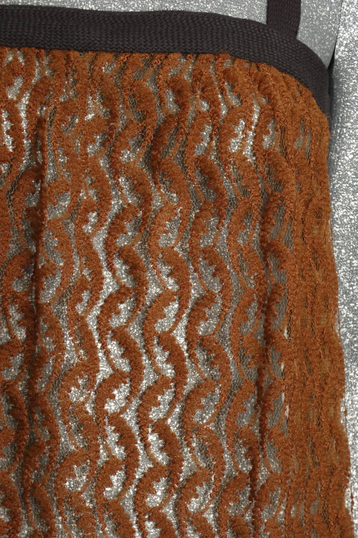 PIERRE CARDIN HAUTE COUTURE - 1978 Brown Lace Shift Over Dress, Size-2