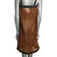 PIERRE CARDIN HAUTE COUTURE - 1978 Brown Lace Shift Over Dress, Size-2