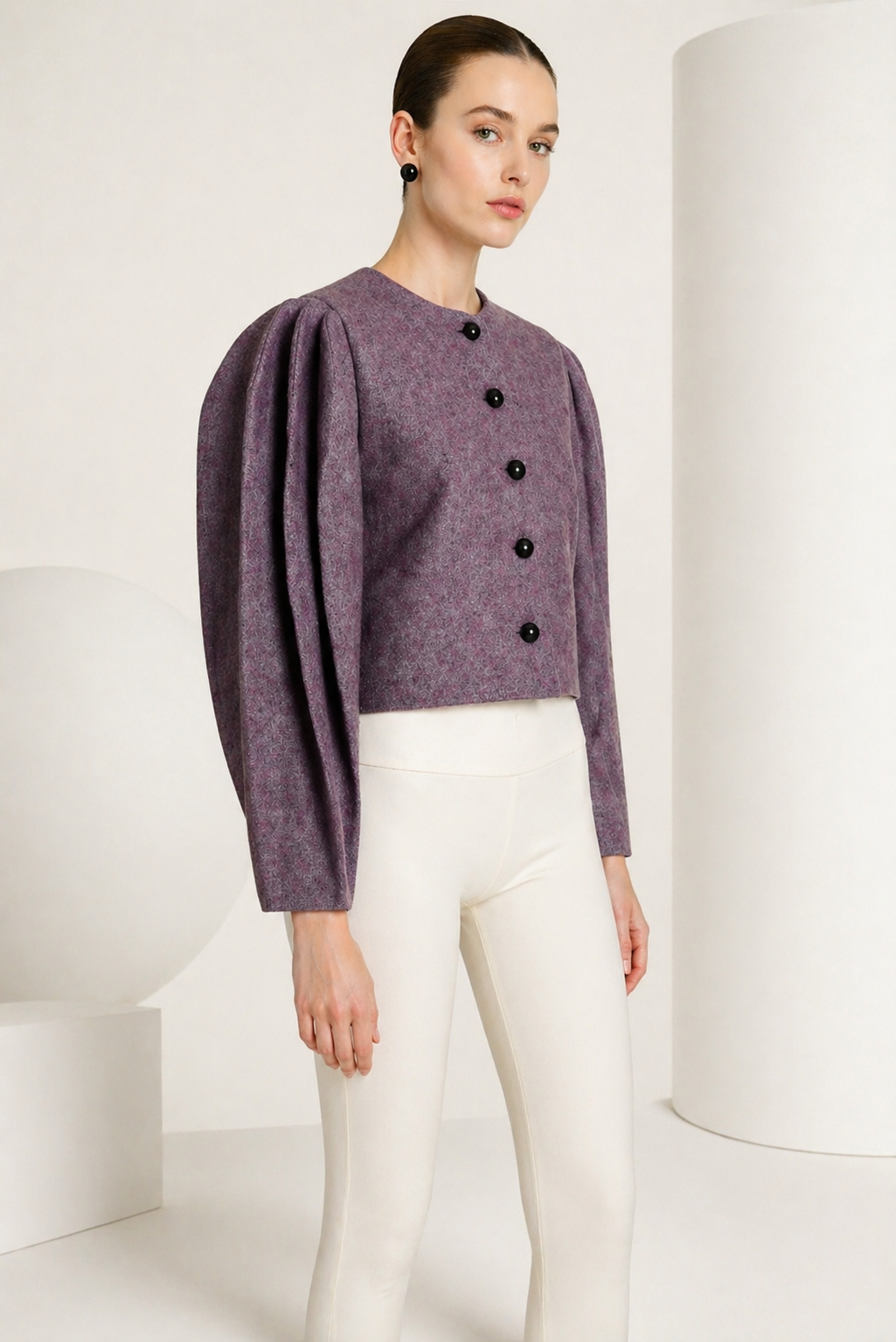 1984 Haute Couture Wool Blazer, Size 8