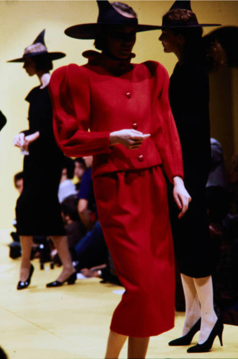 1984 Haute Couture Wool Blazer, Size 8