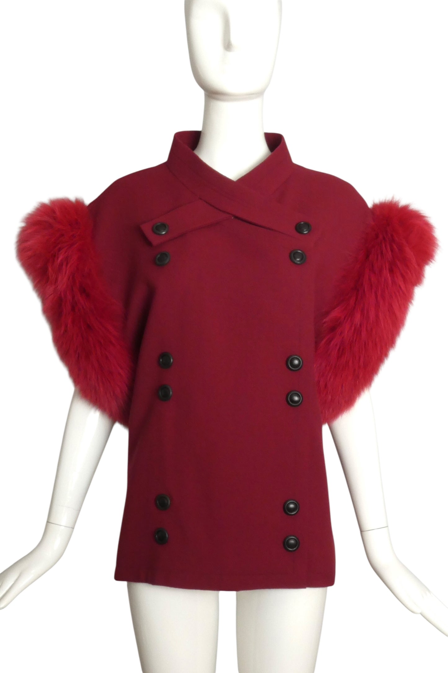 1989 Haute Couture Wool & Fur Jacket, Size 8
