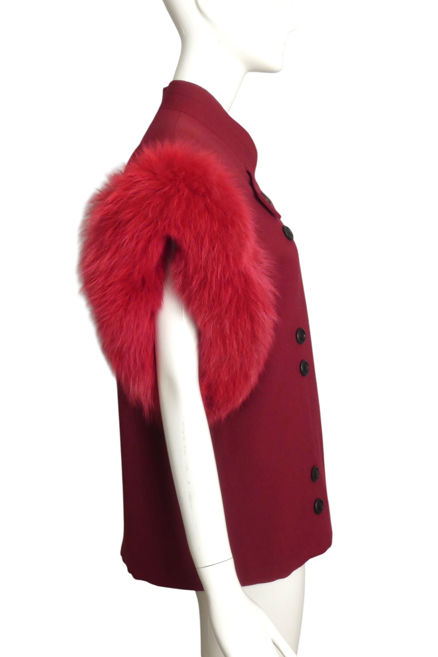 1989 Haute Couture Wool & Fur Jacket, Size 8