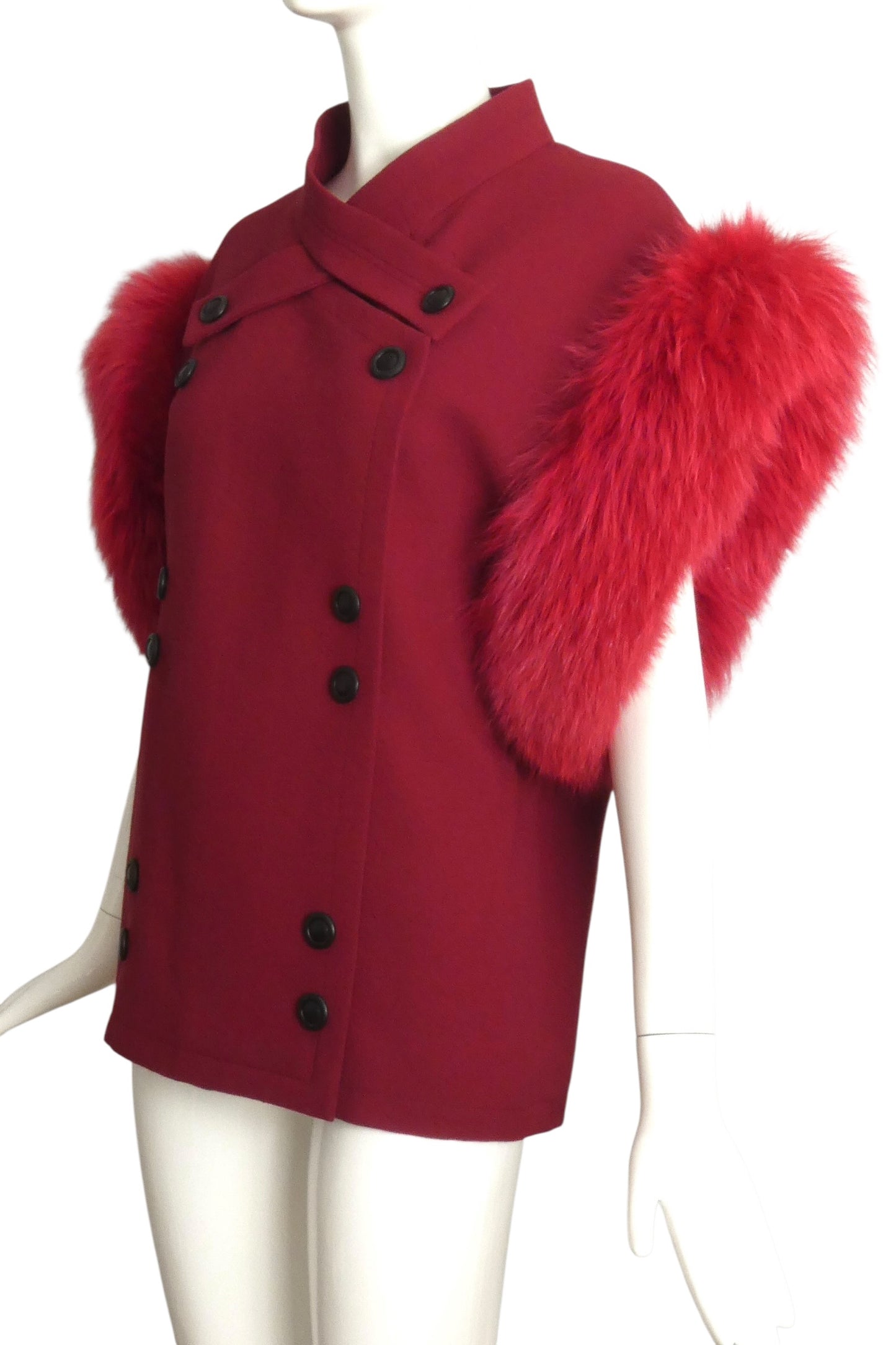 1989 Haute Couture Wool & Fur Jacket, Size 8