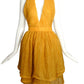 1996 Textured Organza Halter Dress, Size-4