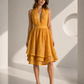 1996 Textured Organza Halter Dress, Size-4