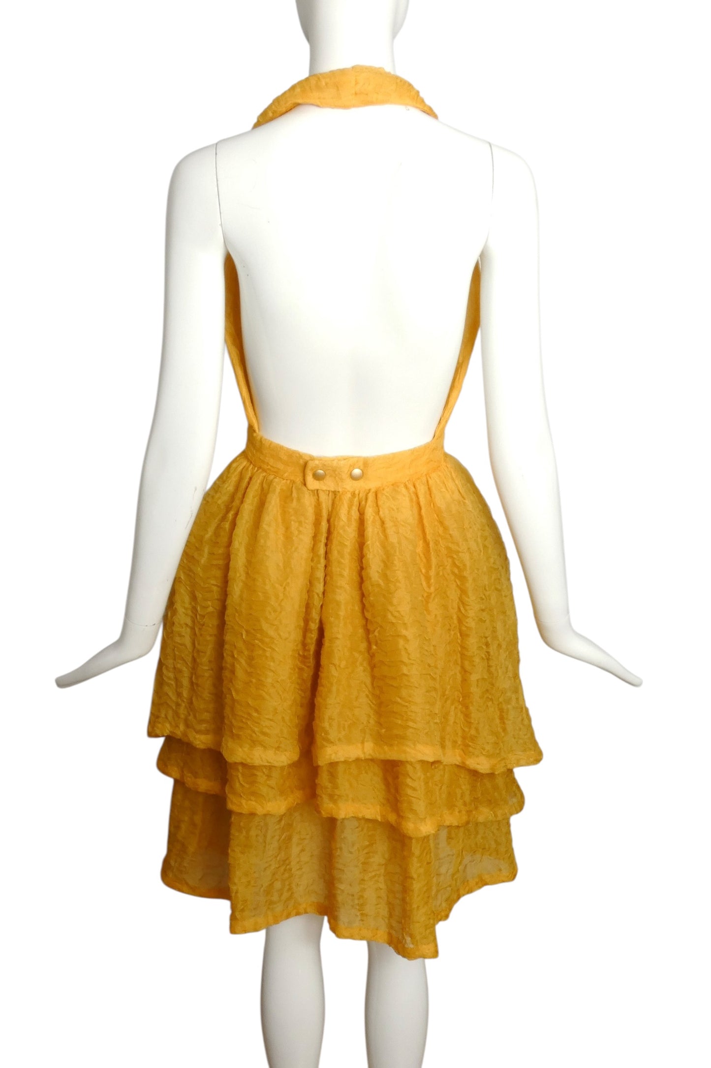 1996 Textured Organza Halter Dress, Size-4