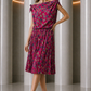 1991 Haute Couture Pleated Silk Dress, Size 6
