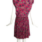 1991 Haute Couture Pleated Silk Dress, Size 6